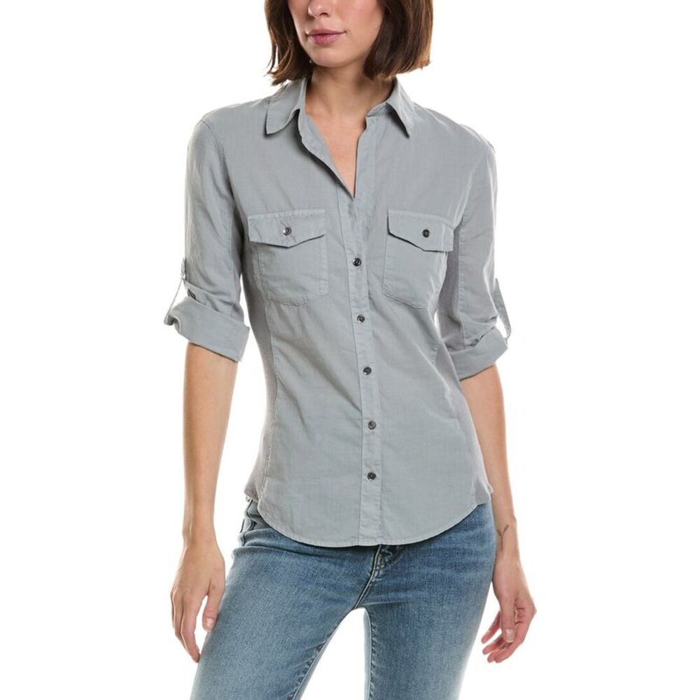 James Perse Womens  Contrast Panel Shirt